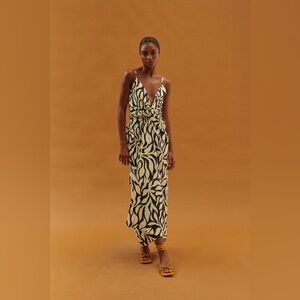 Cala De La Cruz Cecilia Linen Wrap Dress NWT Size M